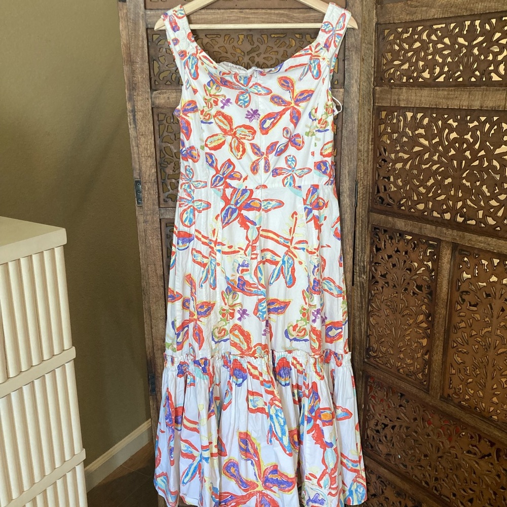 Peter Pilotto White Floral Sweetheart Dress $1,595 - Picture 4 of 9